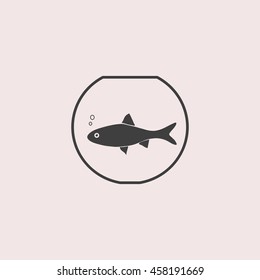 Aquarium web icon. Isolated illustration