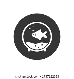 Aquarium white icon for website, application, printing, document, poster design. Vector