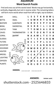 Aquarium word search puzzle game
