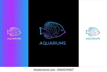 Aquariums modern logo vector design