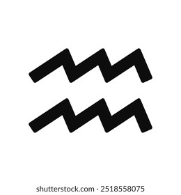 Aquarius astrology symbol vector icon
