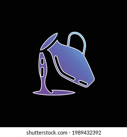 Aquarius blue gradient vector icon