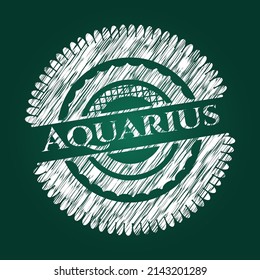 Aquarius-Chalkboard-Emblem. Vektorgrafik. Detaillierte Angaben. 