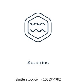 Aquarius concept line icon. Linear Aquarius concept outline symbol design. This simple element illustration can be used for web and mobile UI/UX.