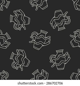 Aquarius Constellation doodle seamless pattern background
