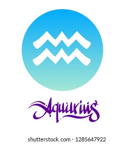 Aquarius constellation. Schematic representation of the signs of the zodiac.
