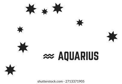 Acuario es una constelación representada por un símbolo de agua