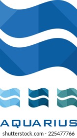 Aquarius cubistic icon