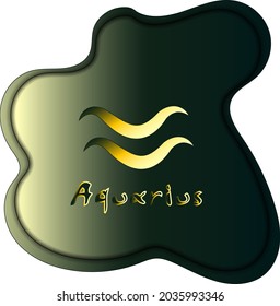 Aquarius  gradient zodiac. Signs.astrological horoscope, predictions for the new year. Vector illustration
