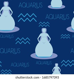 Aquarius Horoscope Zodiac Signs Background