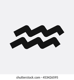 Aquarius icon illustration isolated vector sign symbol