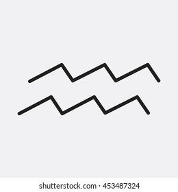Aquarius icon illustration isolated vector sign symbol