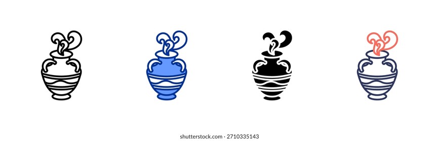 Aquarius icon set multiple style collection