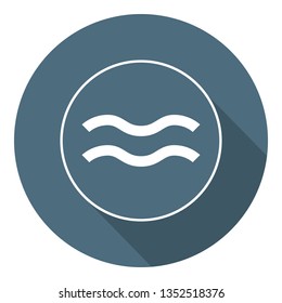 Aquarius Icon. Vector Astrological, Horoscope Sign. Zodiac Symbol. Air Element. Flat Style. Sticker. Vector illustration for Your Design, Web.