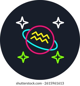 Aquarius Line Multi Colour Circle