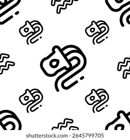 aquarius seamless pattern with line style