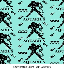 aquarius seamless pattern perfect for background or wallpaper