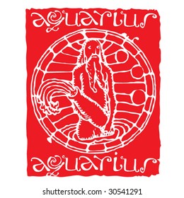 aquarius sign red negative