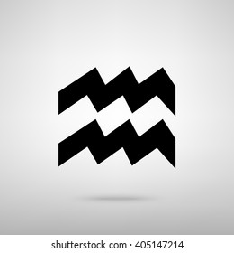 Aquarius sign. Vector illustration