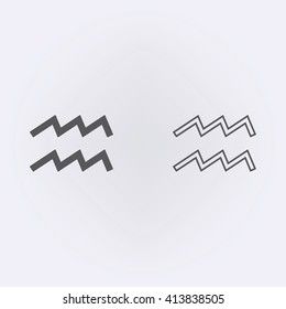 Aquarius sign . Vector illustration