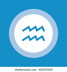 Aquarius sign . Vector illustration