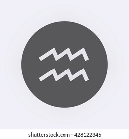 Aquarius sign . Vector illustration