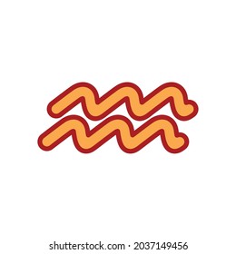 aquarius symbol design over white