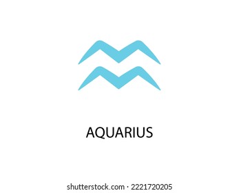 Aquarius Symbol of the Horoscope. Zodiac Sign. Vector illustration of Astrological signs 
for calendar, horoscope isolated on a background 
