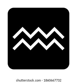 Aquarius symbol on white background. Vector illustration.