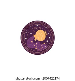 Aquarius Vector On White Background