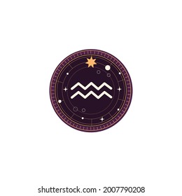 Aquarius Vector On White Background