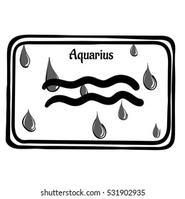 Aquarius vector sign