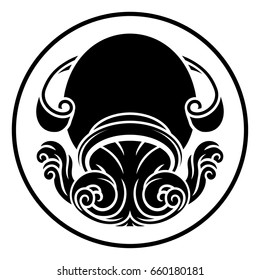 Aquarius water bearer jug horoscope astrology zodiac sign symbol