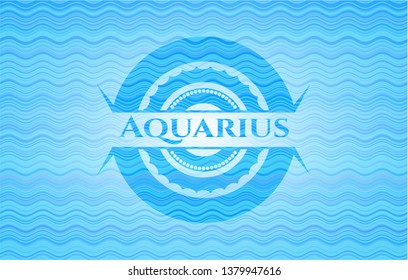 Aquarius Water Wave Concept Emblem Background Stock Vector (Royalty ...