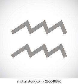 Aquarius web black icon on a white background. Vector symbol