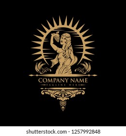 Aquarius Wine vector illustration