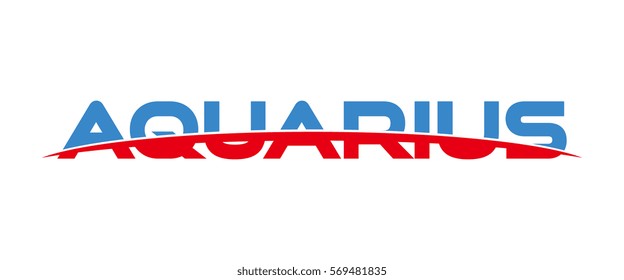 Aquarius - Zodiac - Astrology - Text letter logo