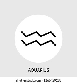 Aquarius zodiac concept line icon. Simple element illustration.  Aquarius zodiac concept outline symbol design. Can be used for web and mobile UI/UX . Modern vector style.