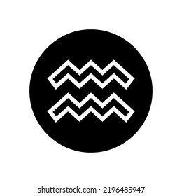 aquarius zodiac glyph icon vector. aquarius zodiac sign. isolated symbol illustration