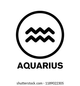 aquarius - zodiac icon vector
