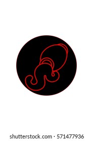 Aquarius zodiac icon, Vector