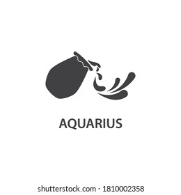 Aquarius zodiac logo vector design