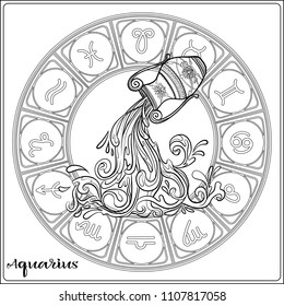 Zodiac Coloring Pages Images Stock Photos Vectors Shutterstock