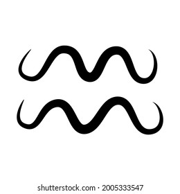 aquarius zodiac sign, astrology icon outline