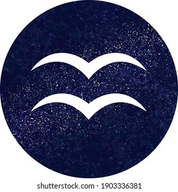 Aquarius Zodiac Sign Circle Galaxy