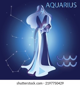 Aquarius zodiac sign. Horoscope, astrology, prediction.
