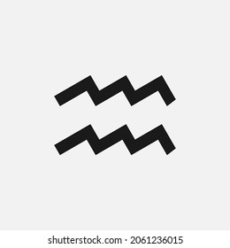 Aquarius zodiac sign icon isolated on background. Astrology symbol modern, simple, vector, icon for website design, mobile app, ui. Vector Illustration