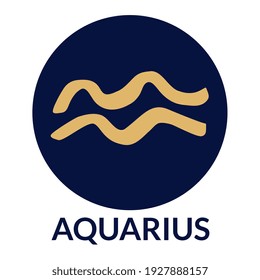 Aquarius zodiac sign is isolated. Astrology. The science of the stars.