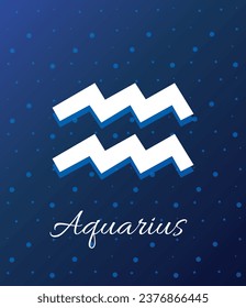 Aquarius zodiac Sign, Zodiac symbols icon vector illustration zodiac aquarius star 