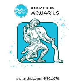 Aquarius Zodiac Sign Vector Icon Zodiac Stock Vector (Royalty Free ...